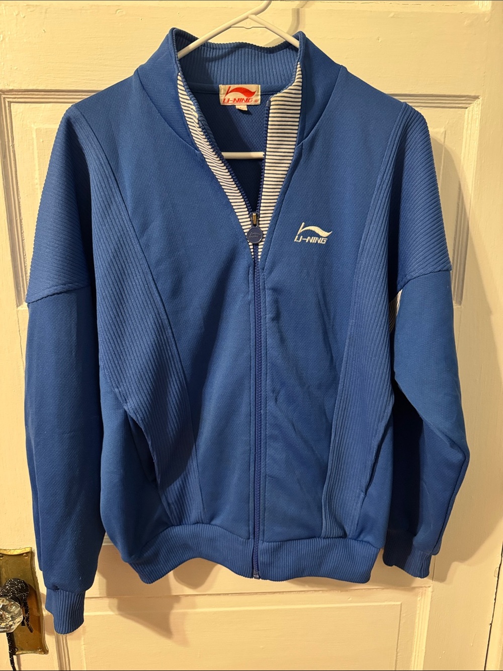 Li-Ning Women's Blue Zip-Front Bomber Jacket